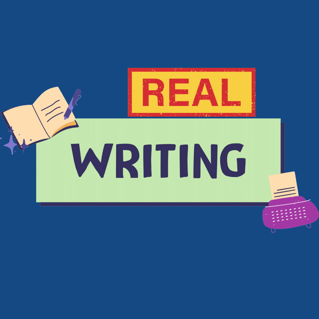 A banner displaying real writing, the first image to explain what is content writing.